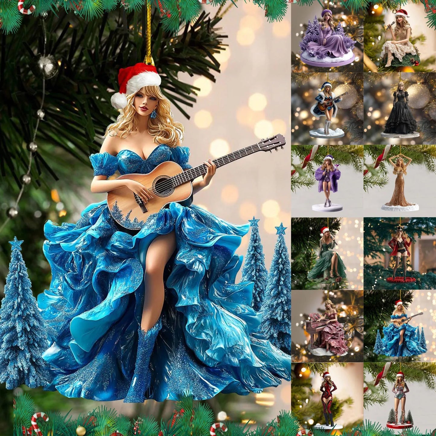 Singer Taylor Christmas Tree  Decor The Eras Tour