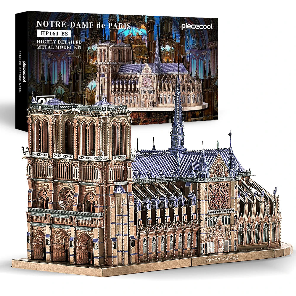 3D Metal Puzzles Notre Dame Cathedral Paris DIY Model Building Kits